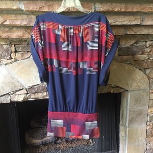 BCBGMaxazria Geometric Print Dress